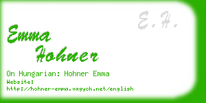 emma hohner business card